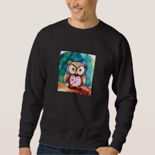 Valentine's Day Love Heart Owl Teddy Girlfriend Fi Sweatshirt