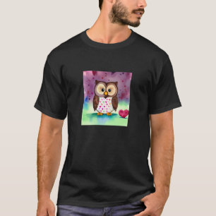 Valentine's Day Love Heart Owl Teddy Girlfriend Fi T-Shirt