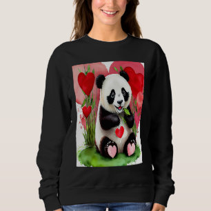 Valentine's Day Love Heart Panda Girlfriend Fiancé Sweatshirt