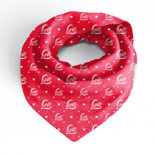 Valentines Day Love Heart Pattern Bandana