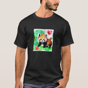 Valentine's Day Love Heart Red Panda Girlfriend Fi T-Shirt