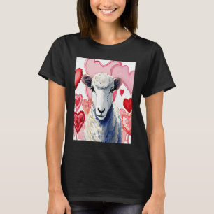 Valentine's Day Love Heart Sheep Girlfriend Fiancé T-Shirt