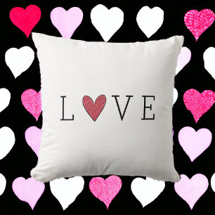 Valentine's Day Love Heart Throw Pillow