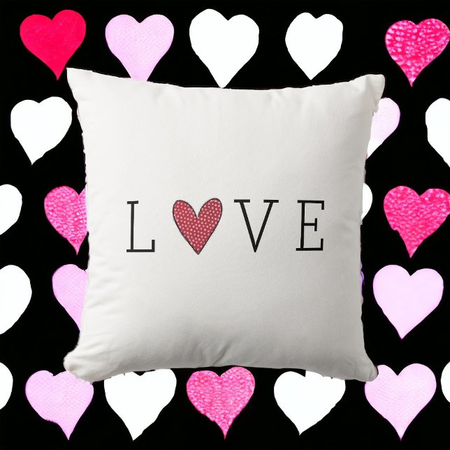 Valentine's Day Love Heart Throw Pillow (Creator Uploaded)