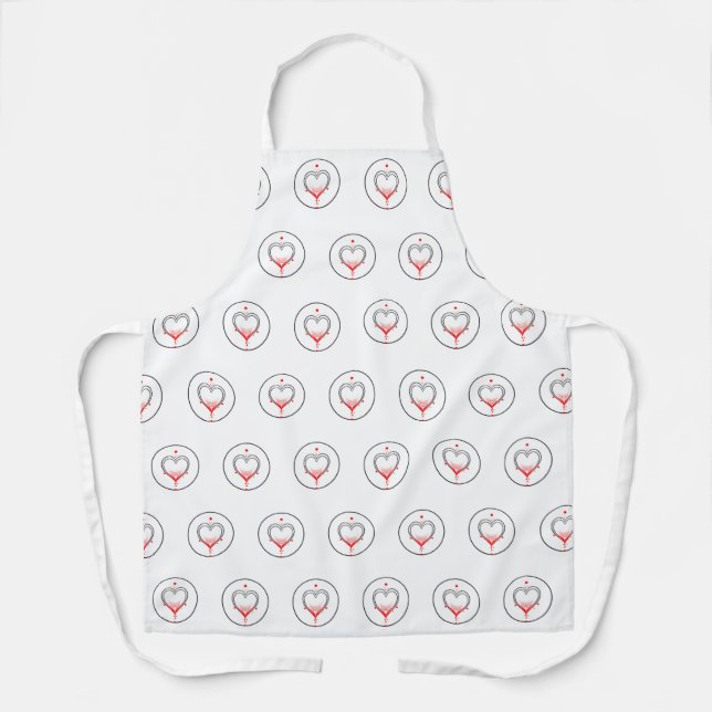 Valentine's Day Love & Hearts  Apron (Front)