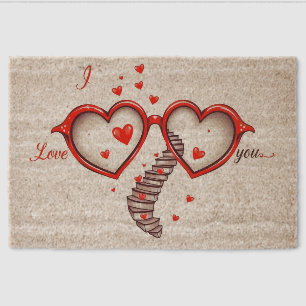 Valentine's Day Love & Hearts Collection ❤️  Fiber Doormat