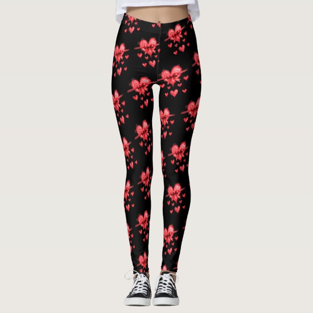 Valentine's Day Love & Hearts Collection ❤️ Leggings (Front)