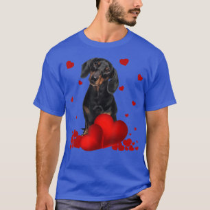 Valentines Day Love Hearts Dachshund Dog Puppy Lov T-Shirt