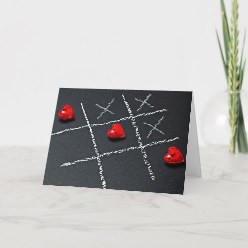 Valentines day Love Hearts Game Holiday Card