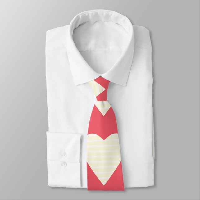 Valentines Day Love Hearts Neck Tie (Tied)