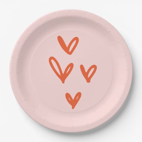 Valentines Day Love Hearts Party Paper Plates