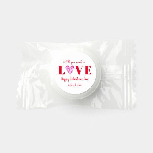 Valentines Day Love Hearts Red White   Life Saver Mints