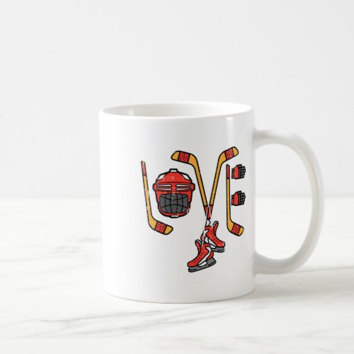 Valentines Day Love Ice Hockey Sports Goalie Men B Coffee Mug