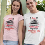 Valentine's Day Love it Cruising Together  T-Shirt<br><div class="desc">This design may be personalized in the area provided by changing the photo and/or text. Or it can be customized by clicking Personalize this Template and then choosing the click to customize further option and delete or change the color of the background, add text, change the text color or style,...</div>