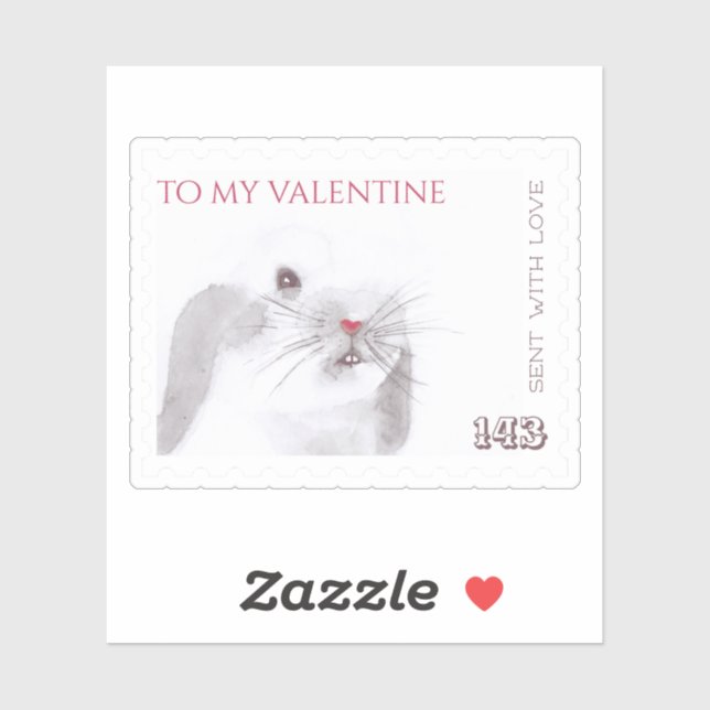 Valentine's Day Love letter stamp Sticker (Sheet)