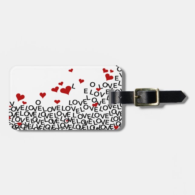 Valentine's Day Love Luggage Tag (Front Horizontal)