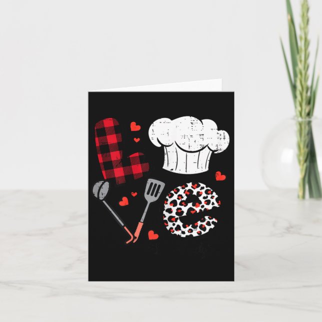 Valentines Day Love Lunch Lady Life School Cafeter Card (Front)