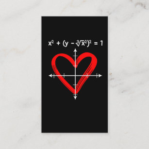 Valentines Day Love Math Equation Mathematician Business Card