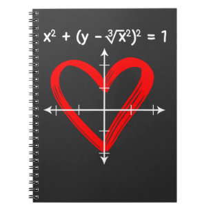Valentines Day Love Math Equation Mathematician Notebook
