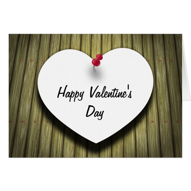 Valentine's Day Love Message Heart Cards (Front Horizontal)