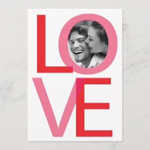 Valentines Day LOVE Photo Engagement Invitation 2