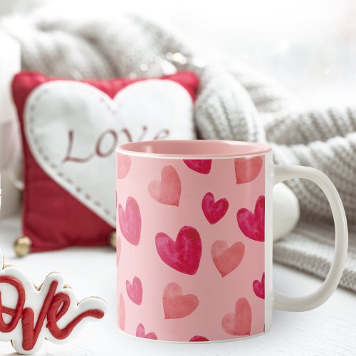 Valentines day Love Pink and red candy hearts Mug