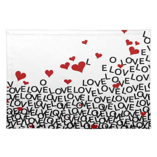 Valentine's Day Love Placemat Zazzle