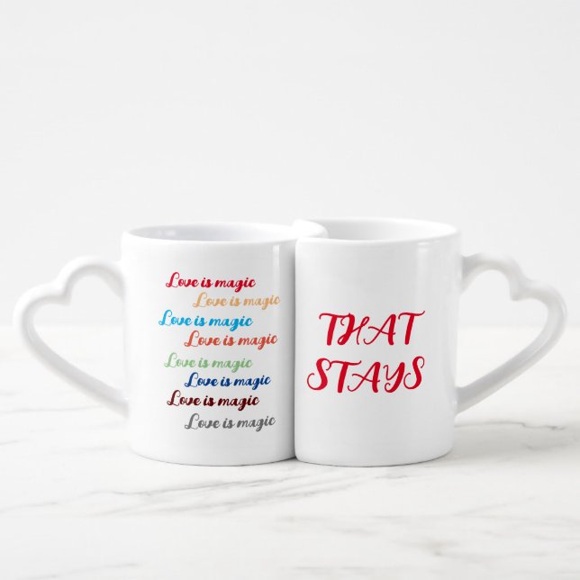 Valentine's Day LOVE Quote mug set (Front Nesting)