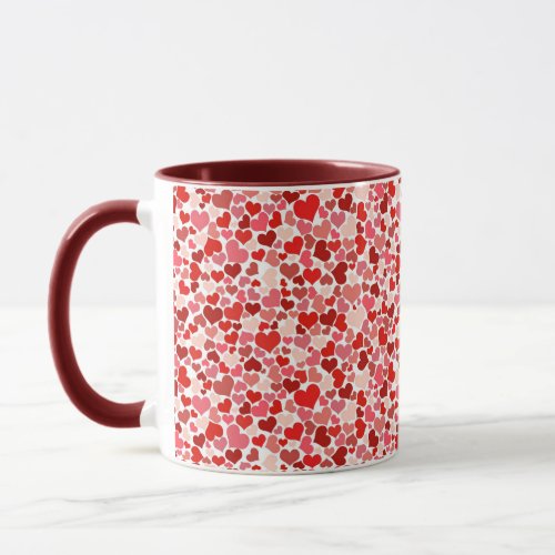 Valentines Day Love Red Hearts Mug