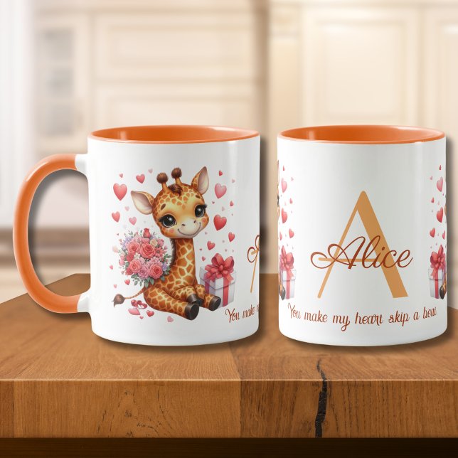 Valentines Day Love Rose Bouquet Giraffe Mug (Creator Uploaded)