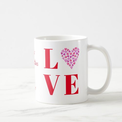 Valentines Day Love Script Couple Photo  Coffee Mug