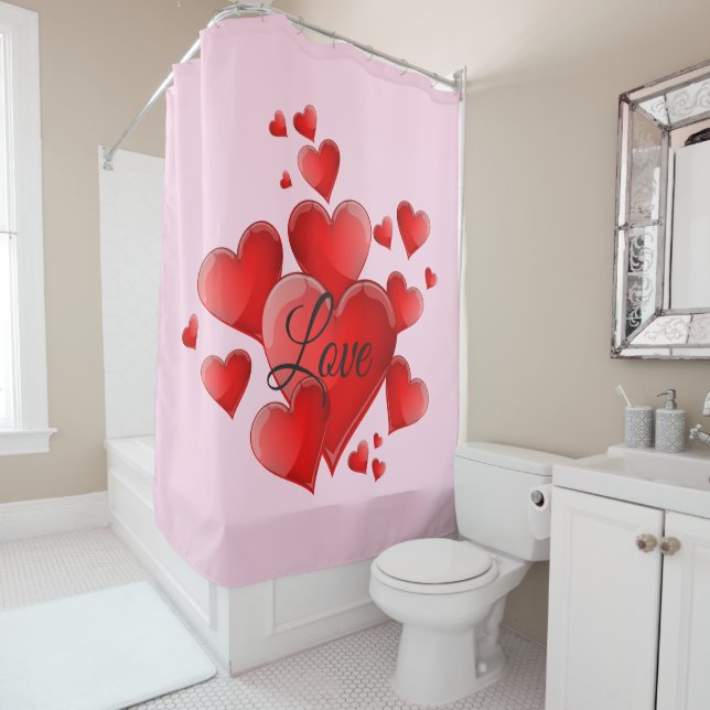 Valentine's Day Love Shower Curtain (In Situ)