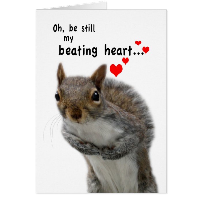 Valentine's Day Love Struck Squirrel Greeting Cards