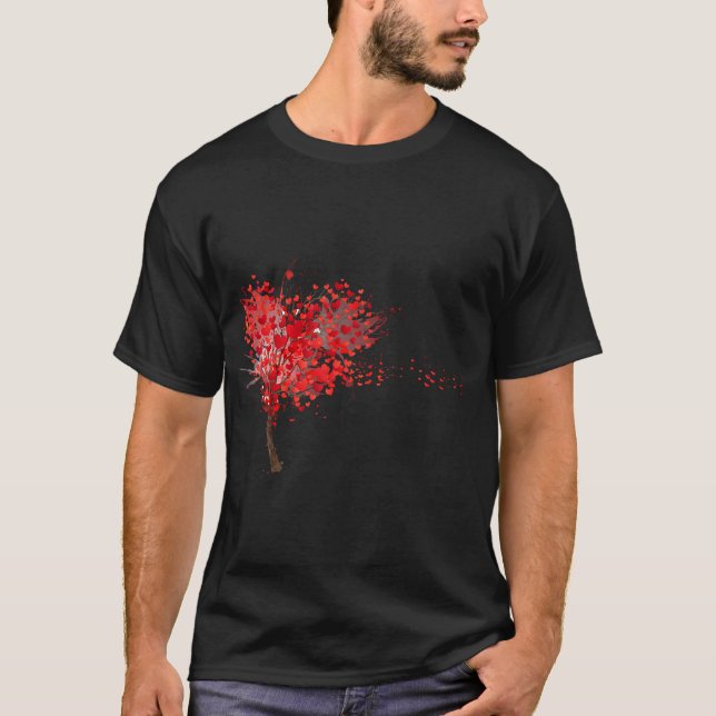 Valentine'S Day Love Tree T-Shirt (Front)