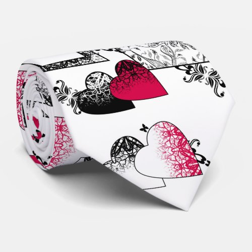 Valentines day love wedding neck tie