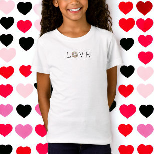 Valentine's Day Love White Frosted Donut Sprinkles T-Shirt