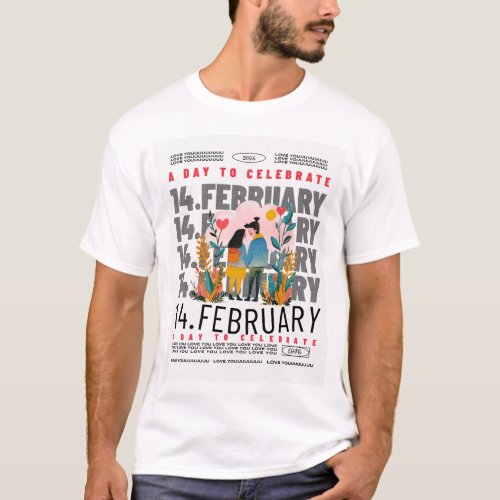 Valentines day _ LOVE YOU _ 14february T_Shirt