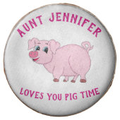 Valentine's Day Love You Pig Time Chocolate Covered Oreo (Front)