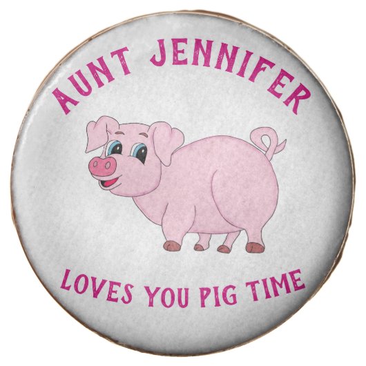 Valentine's Day Love You Pig Time Chocolate Covered Oreo (Front)