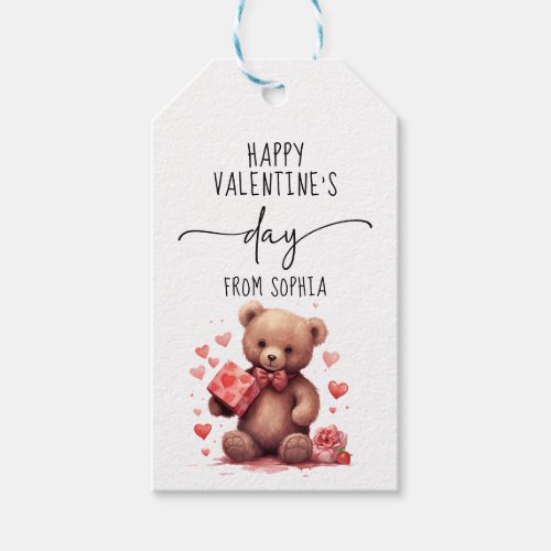Valentines Day lovely bear Tag