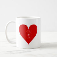 Valentine's Day Lover's Initials Mugs