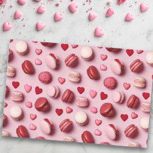 Valentine's Day Macaron Cookie Hearts Tissue Paper