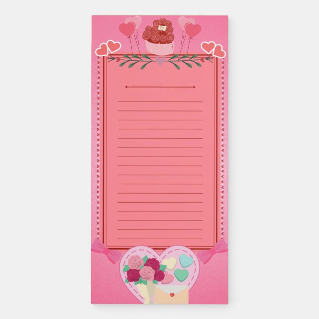 Valentine's Day Magnetic Notepad (Front)
