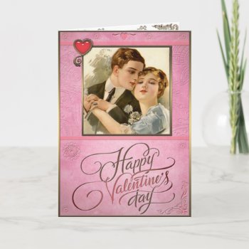 Valentine's Day - Man And Woman. Holiday Card by VintageStyleStudio at Zazzle