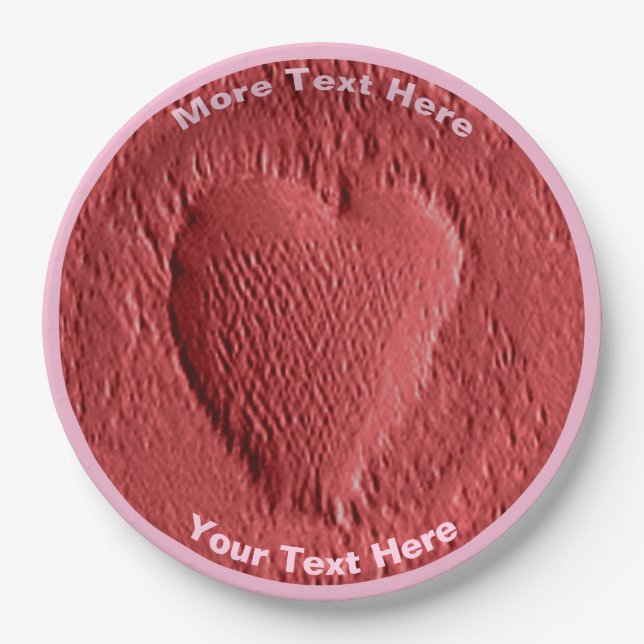 Valentine's Day - Mars Paper Plates (Front)
