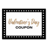 Valentine's Day Massage Love Coupon Couple Gift Table Number