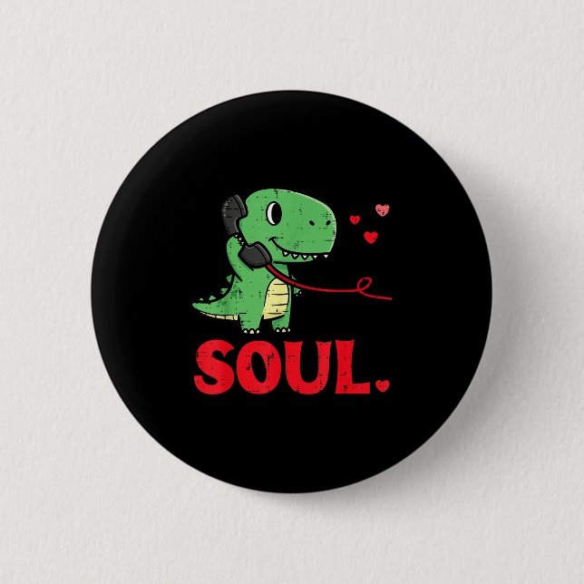 Valentines Day Matching Soulmates Soul Dino Trex C Button (Front)