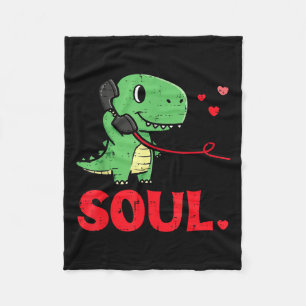 Valentines Day Matching Soulmates Soul Dino Trex C Fleece Blanket