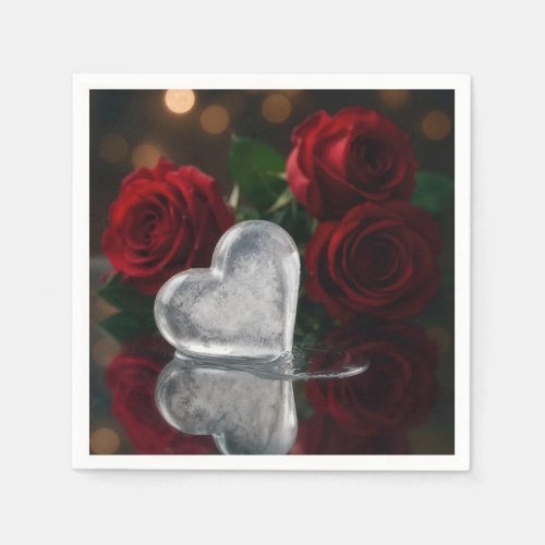 Valentine's Day Melting Ice Heat With Red Roses