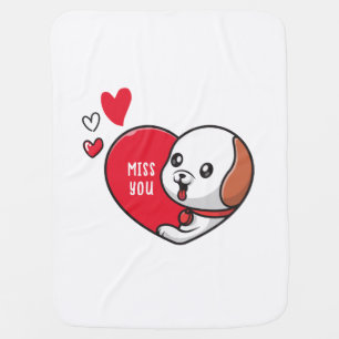 Valentine's Day, Miss you Baby Blanket